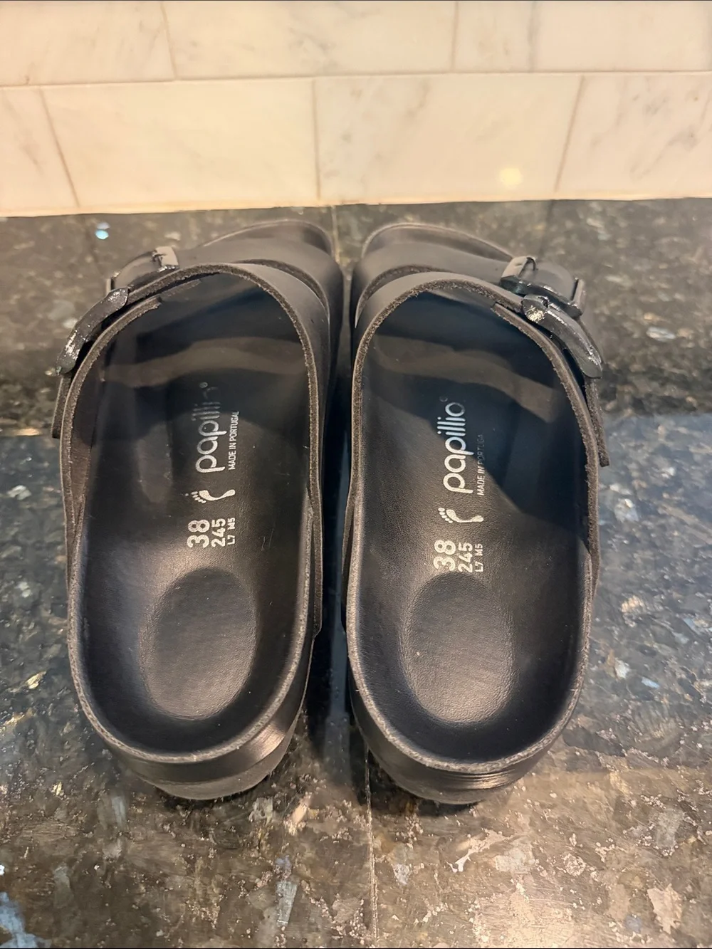 Birkenstock Black Platform EVA Arizona Sandals